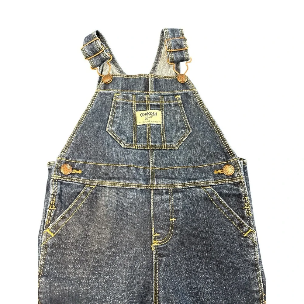 OshKosh‎ B'gosh Denim Sparkle Overalls • 18 Months • Jean Vestbak Bibs